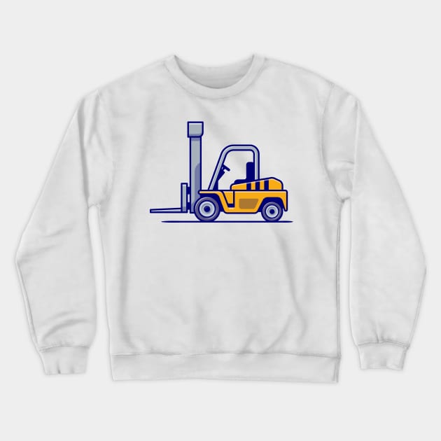 Tractor Vehicle Cartoon Illustration Crewneck Sweatshirt by Catalyst Labs